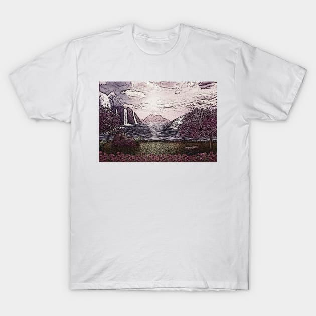 Lilac Valley Painting T-Shirt by The Bookwyrm's Hoard